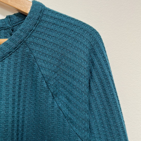 Chaser long Sleeves Tops Women’s Size XL waffle knit thermal button cuff - Picture 4 of 10